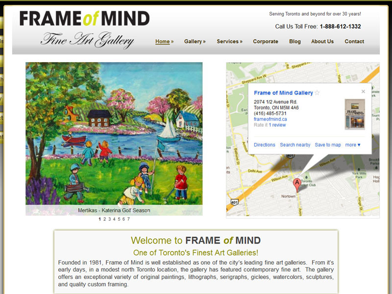 FrameOfMind.ca is one of Toronto's finest art galleries.