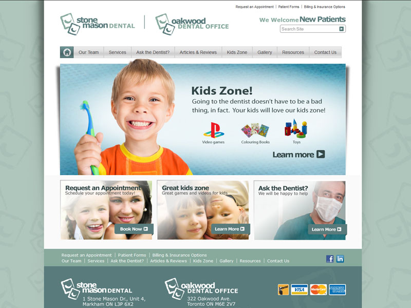 This WordPress site was designed by AGFX/Mourgo Design. I did all the HTML/CSS coding as well as building an easy to use backend so the client can update their own site. SMDental.ca